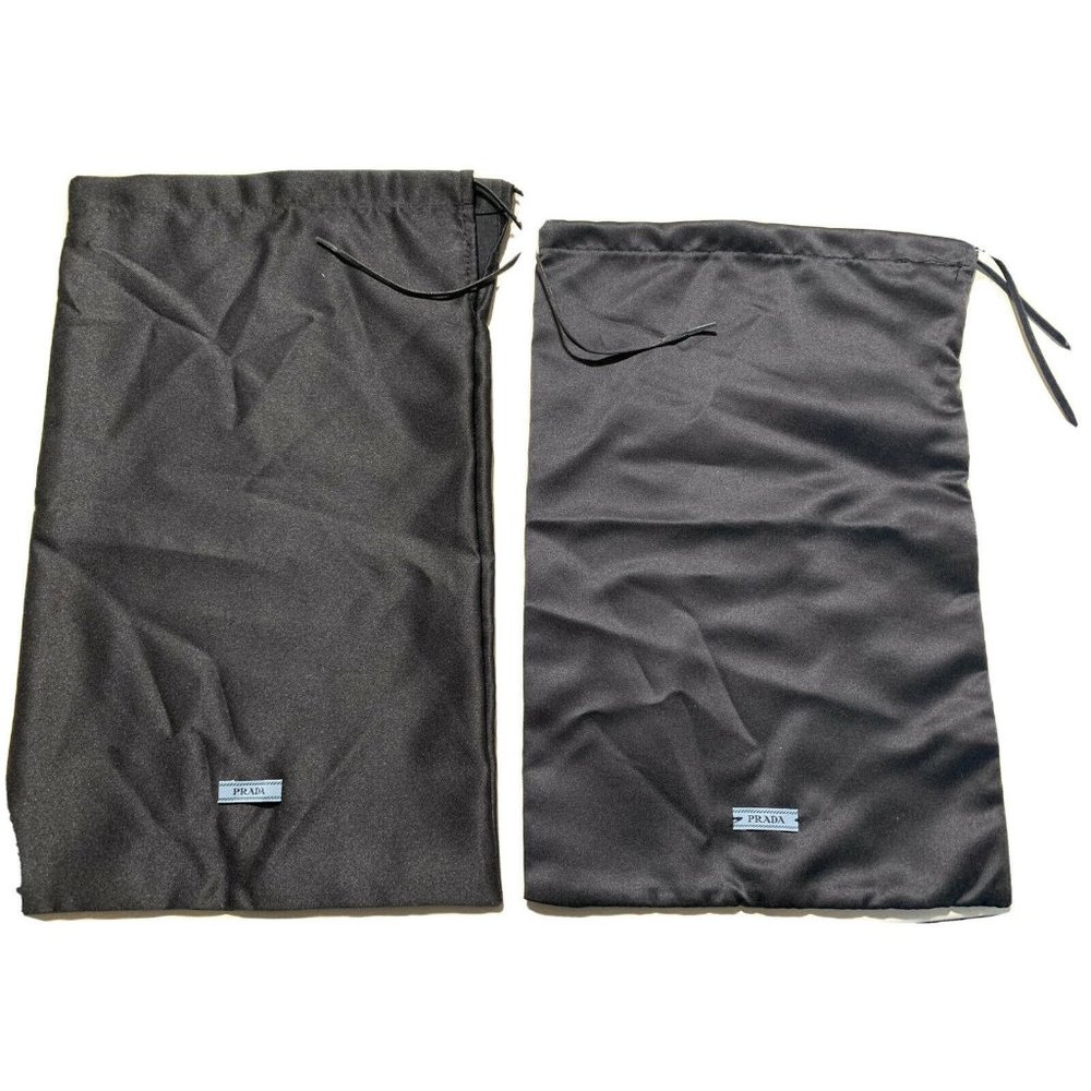 Prada Portable Shoe Bags For Travel 2 Pieces Black